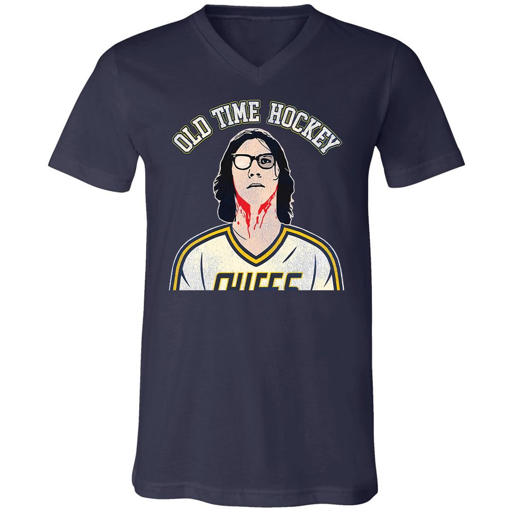 Unisex V-Neck T-Shirt - Y2W9GMUV - Navy - 2