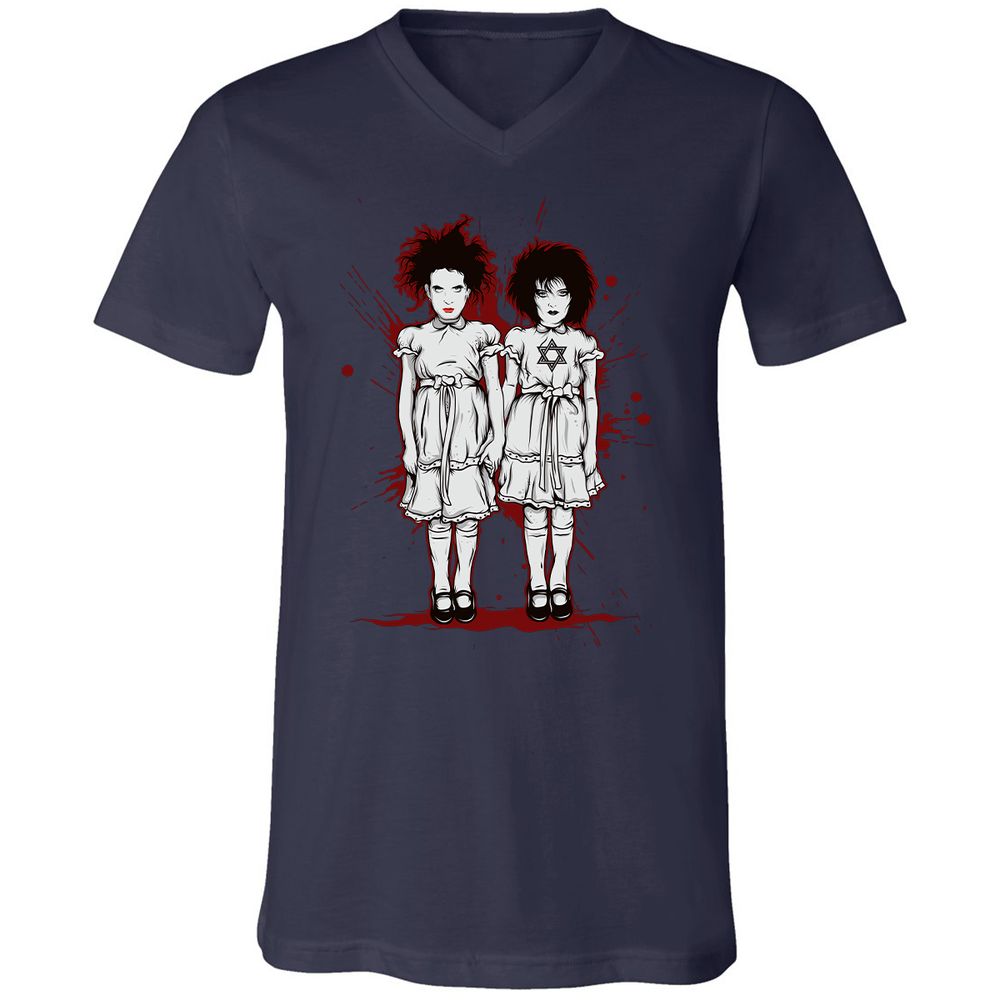 Unisex V-Neck T-Shirt - S1FPTWRP - Navy - 2