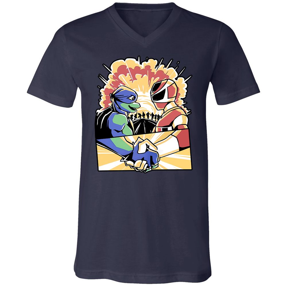 Unisex V-Neck T-Shirt - EW9X64FU - Navy - 2