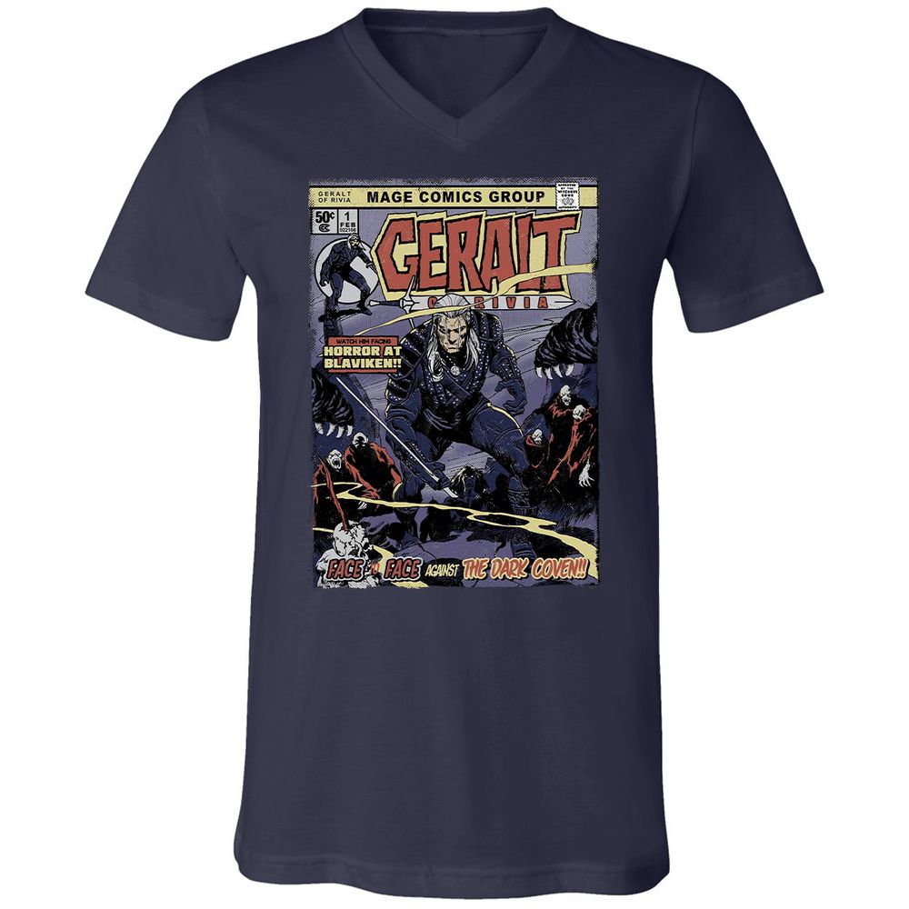 Unisex V-Neck T-Shirt - LJC29JX4 - Navy - 2
