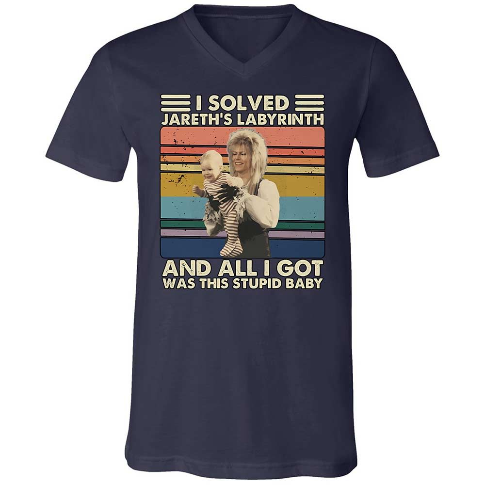 Unisex V-Neck T-Shirt - BZP1K3J1 - Navy - 2