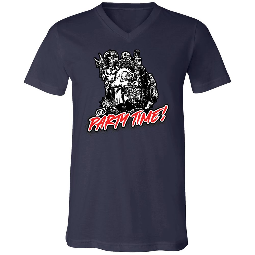 Unisex V-Neck T-Shirt - 7N3BMNV9 - Navy - 2
