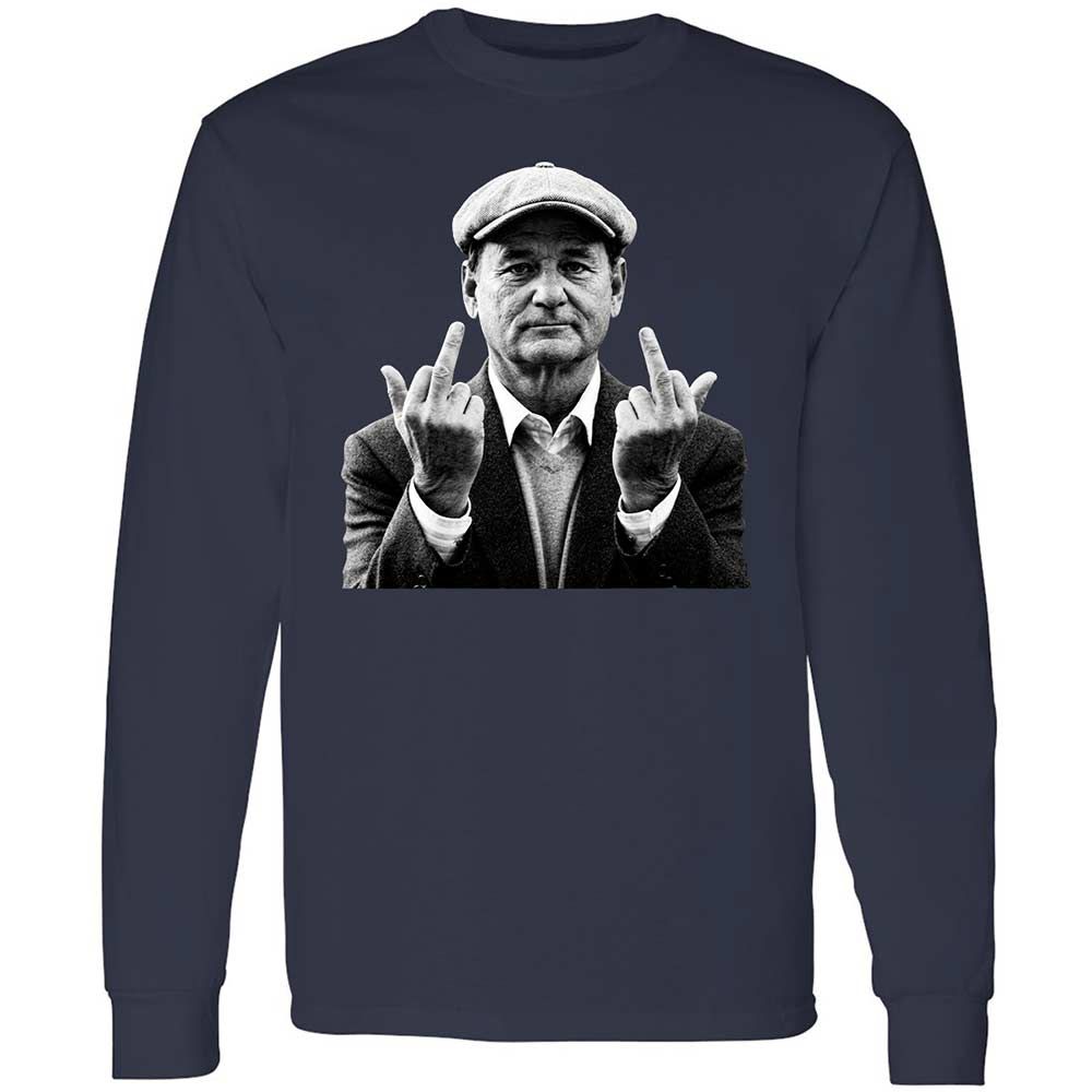 Bill Murray Middle Finger - Navy - 2