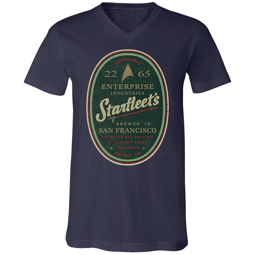 Unisex V-Neck T-Shirt - 6JFL3MHV - Navy - 2