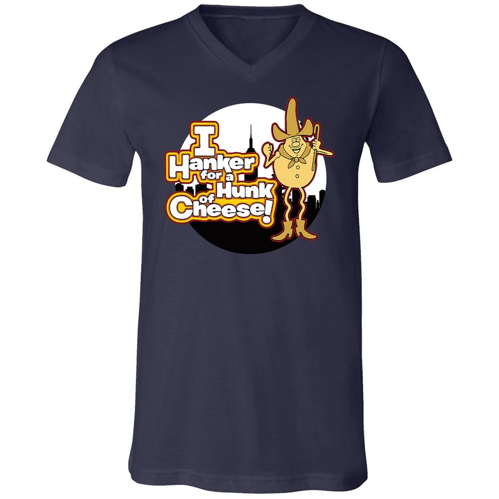 Unisex V-Neck T-Shirt - FJUKZBV6 - Navy - 2