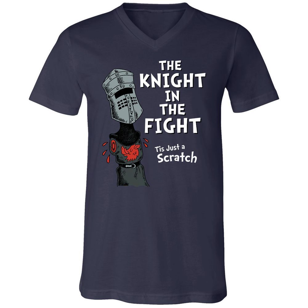 Unisex V-Neck T-Shirt - R5Z74CAH - Navy - 2