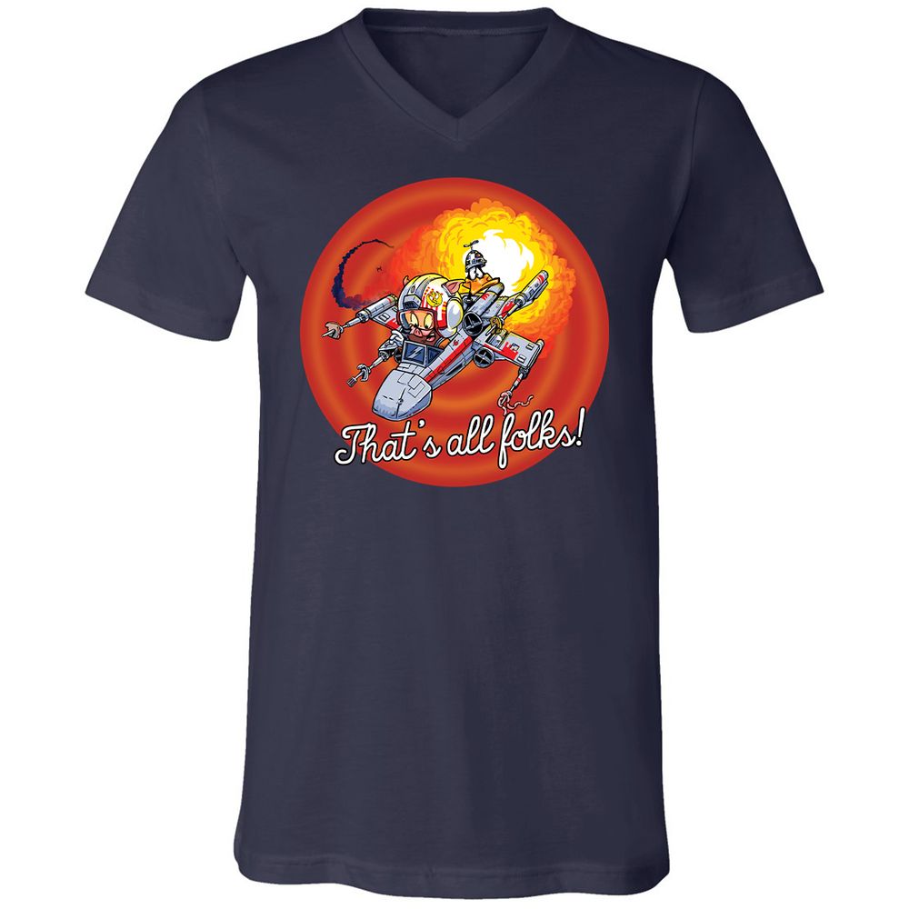 Unisex V-Neck T-Shirt - MYXKK9KA - Navy - 2