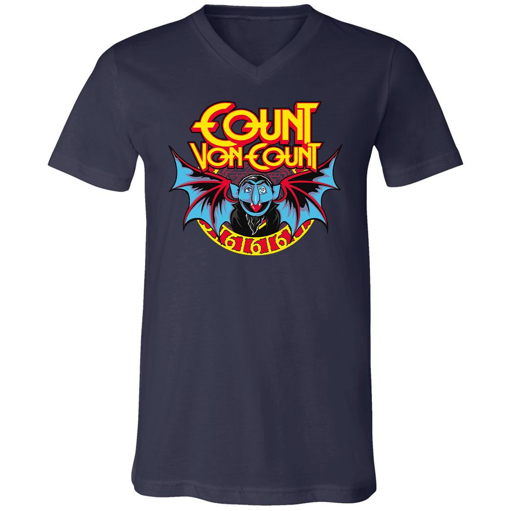 Unisex V-Neck T-Shirt - 88PZ5G9U - Navy - 2
