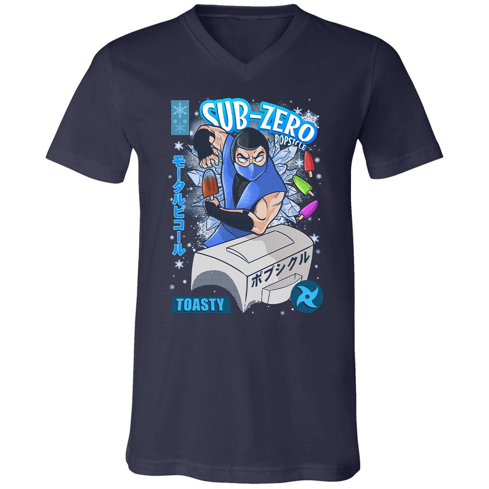 Unisex V-Neck T-Shirt - QT8JKQQ1 - Navy - 2