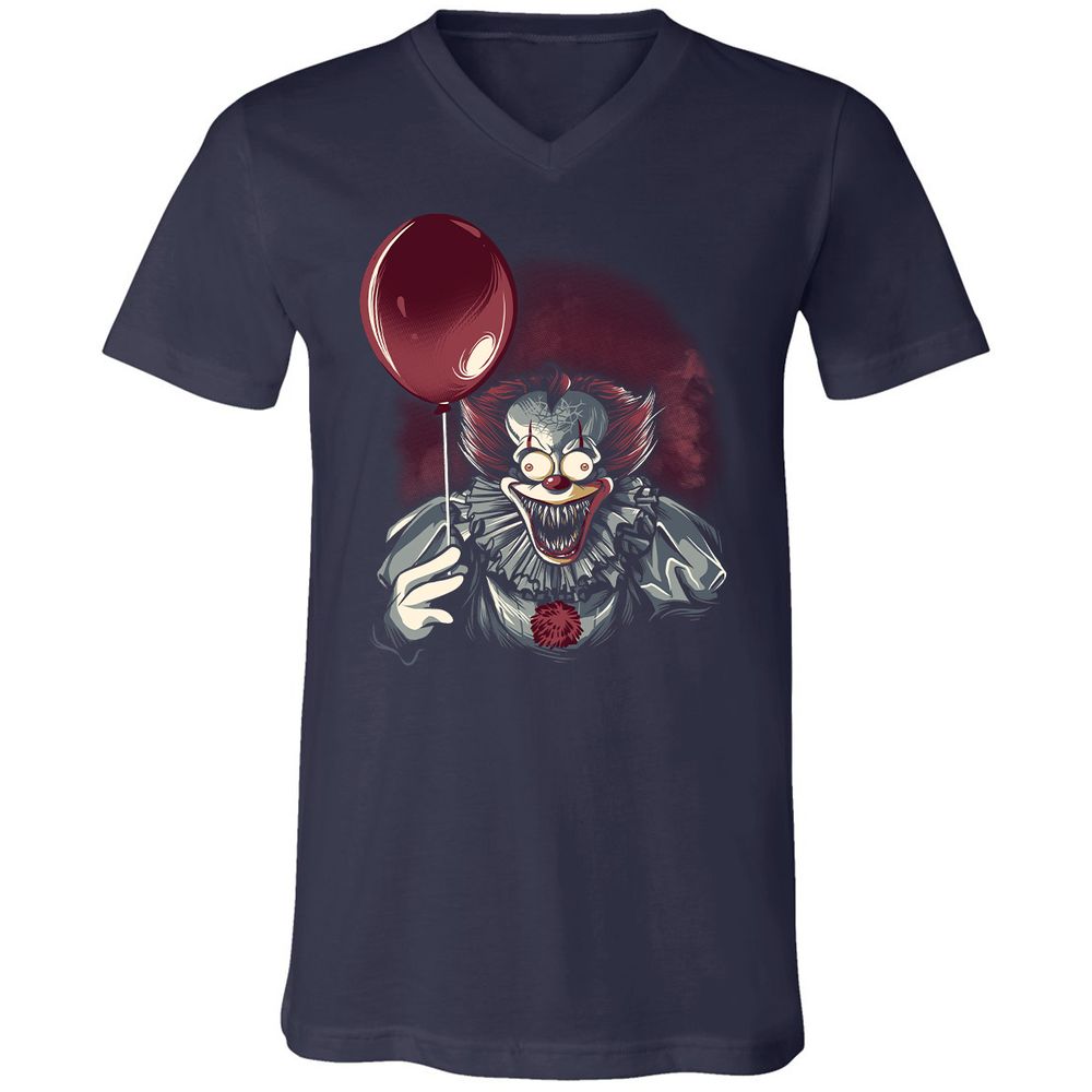 Unisex V-Neck T-Shirt - WVKPBBPE - Navy - 2