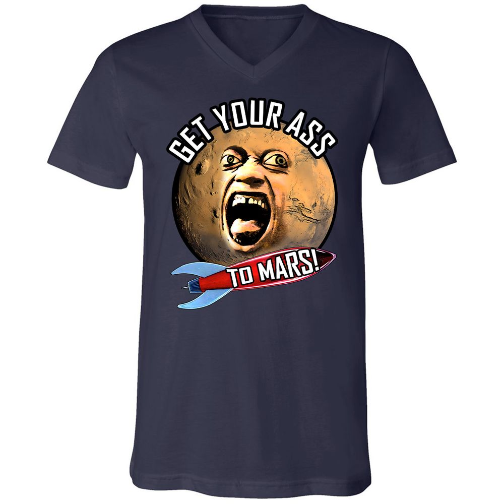 Unisex V-Neck T-Shirt - E82U1GUC - Navy - 2