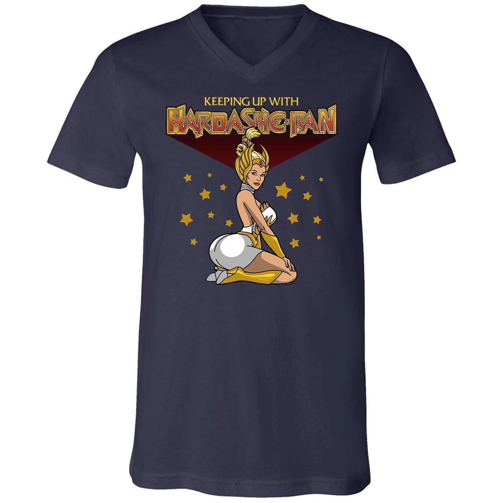 Unisex V-Neck T-Shirt - KAQ5WJZ5 - Navy - 2