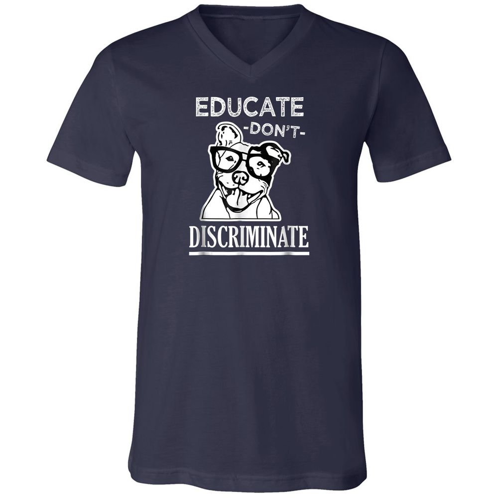 Unisex V-Neck T-Shirt - QQBPR3RC - Navy - 2