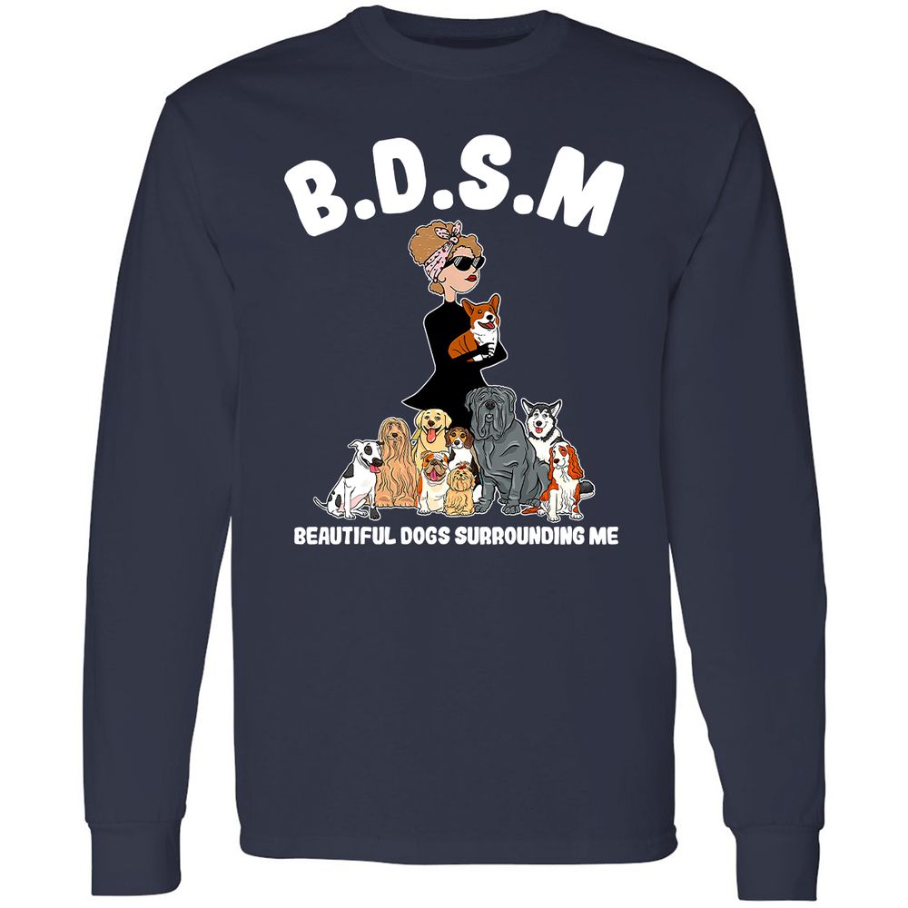 Long Sleeve T-Shirt - HCBXAN1U - Navy - 2