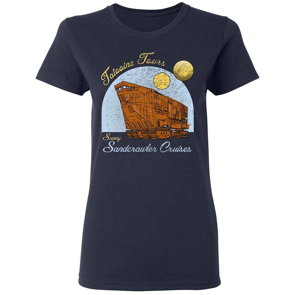 Women's T-Shirt - B8P81X5G - Navy - 2