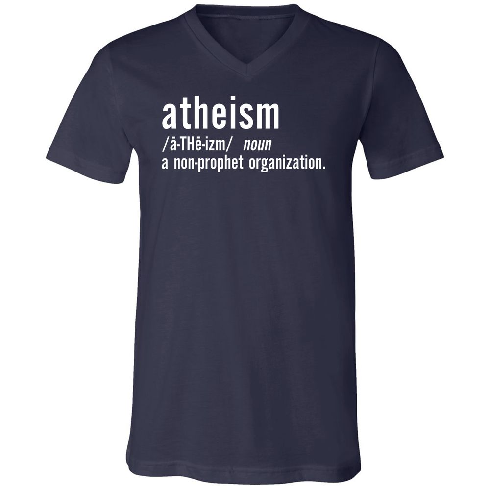Unisex V-Neck T-Shirt - VLFQDVBP - Navy - 2