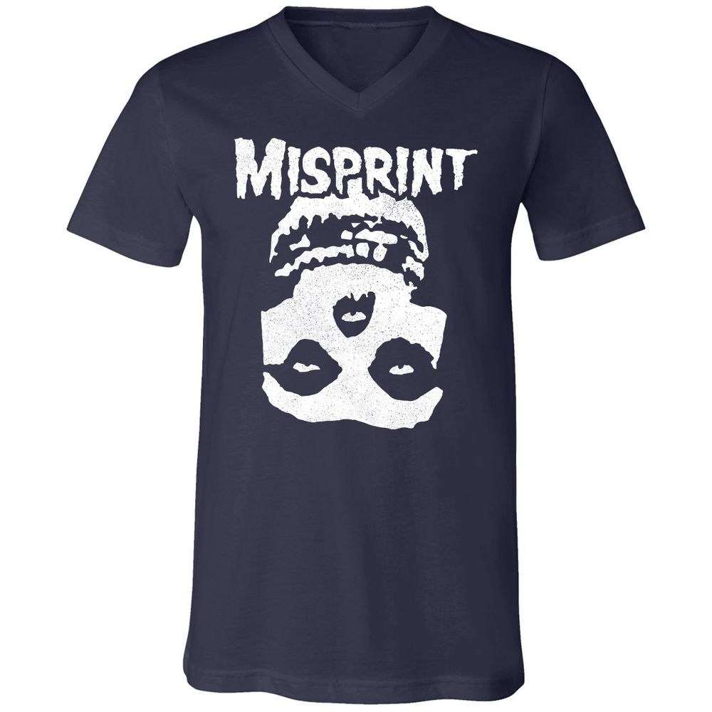 Unisex V-Neck T-Shirt - 7Y4CA8PA - Navy - 2