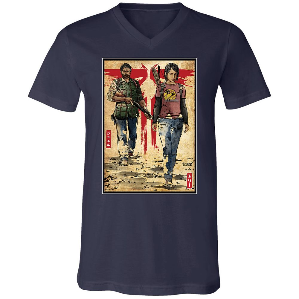 Unisex V-Neck T-Shirt - 2T2MF5JG - Navy - 2