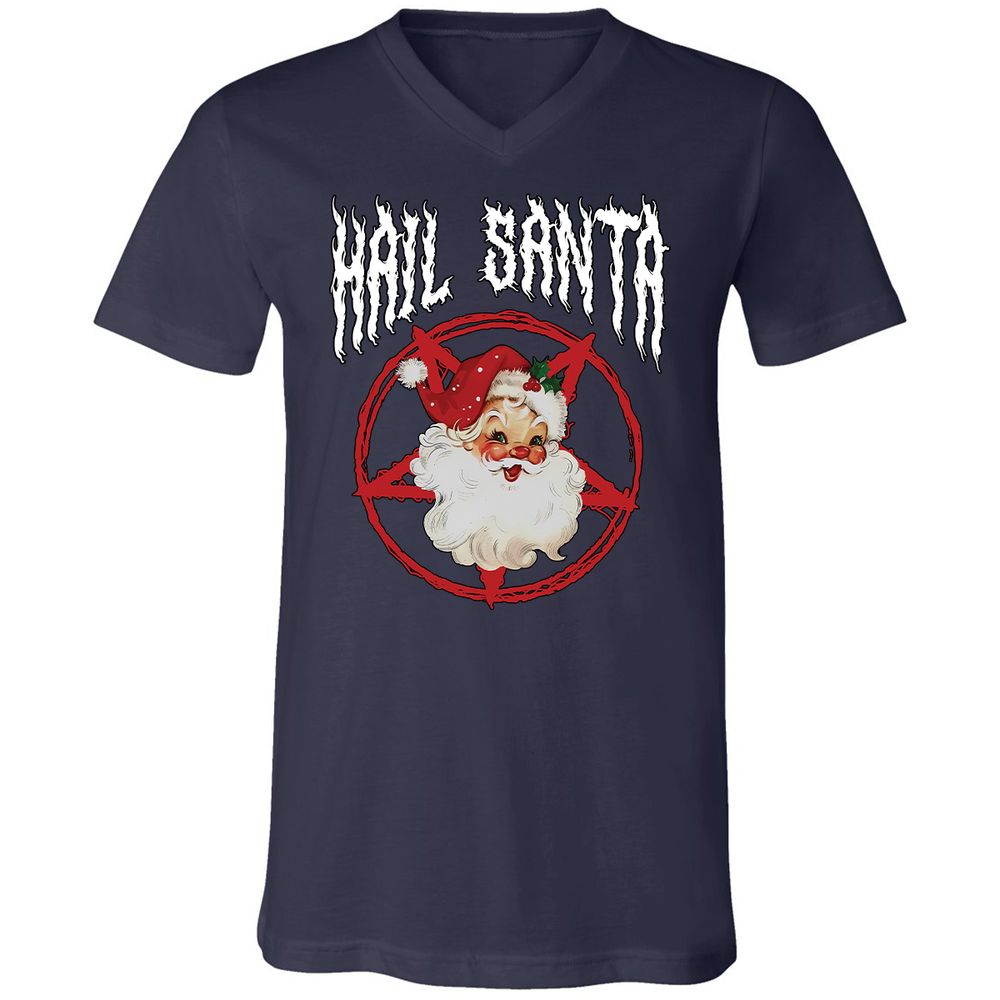 Unisex V-Neck T-Shirt - 1VNTQMZR - Navy - 2
