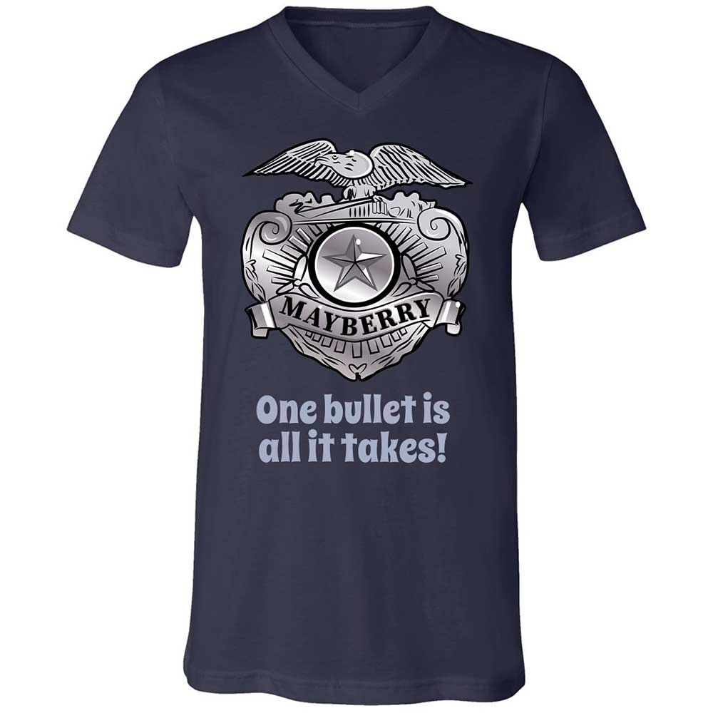 Unisex V-Neck T-Shirt - S3N4JZDA - Navy - 2