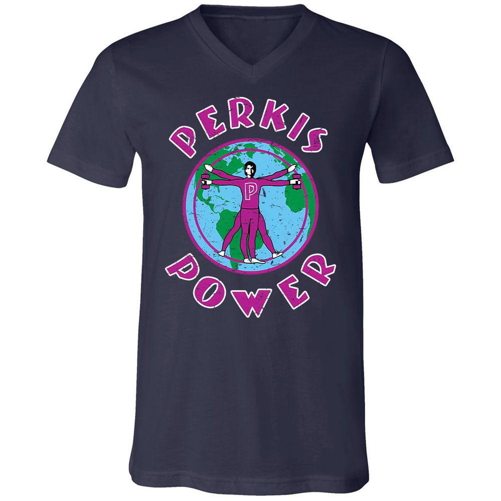 Unisex V-Neck T-Shirt - SQN7T4CR - Navy - 2