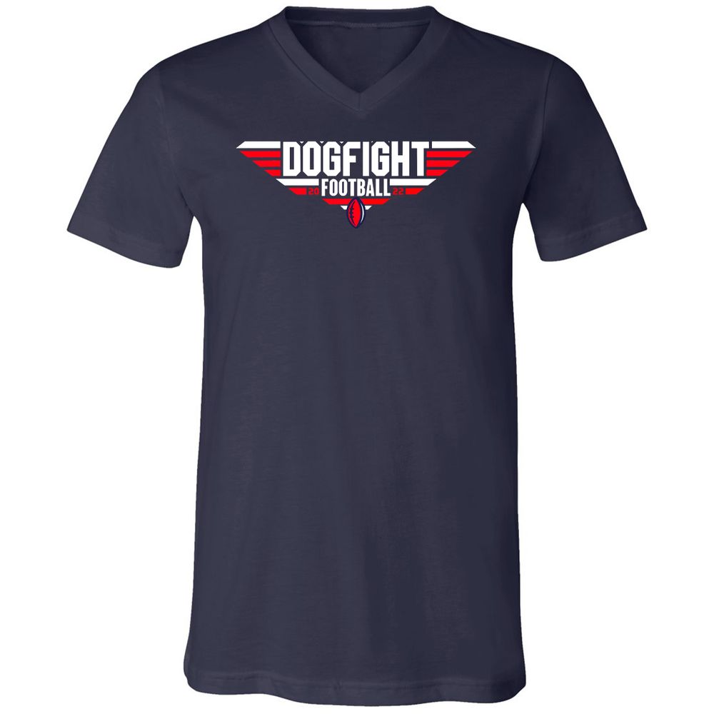 Unisex V-Neck T-Shirt - 6KJ4UUPV - Navy - 2