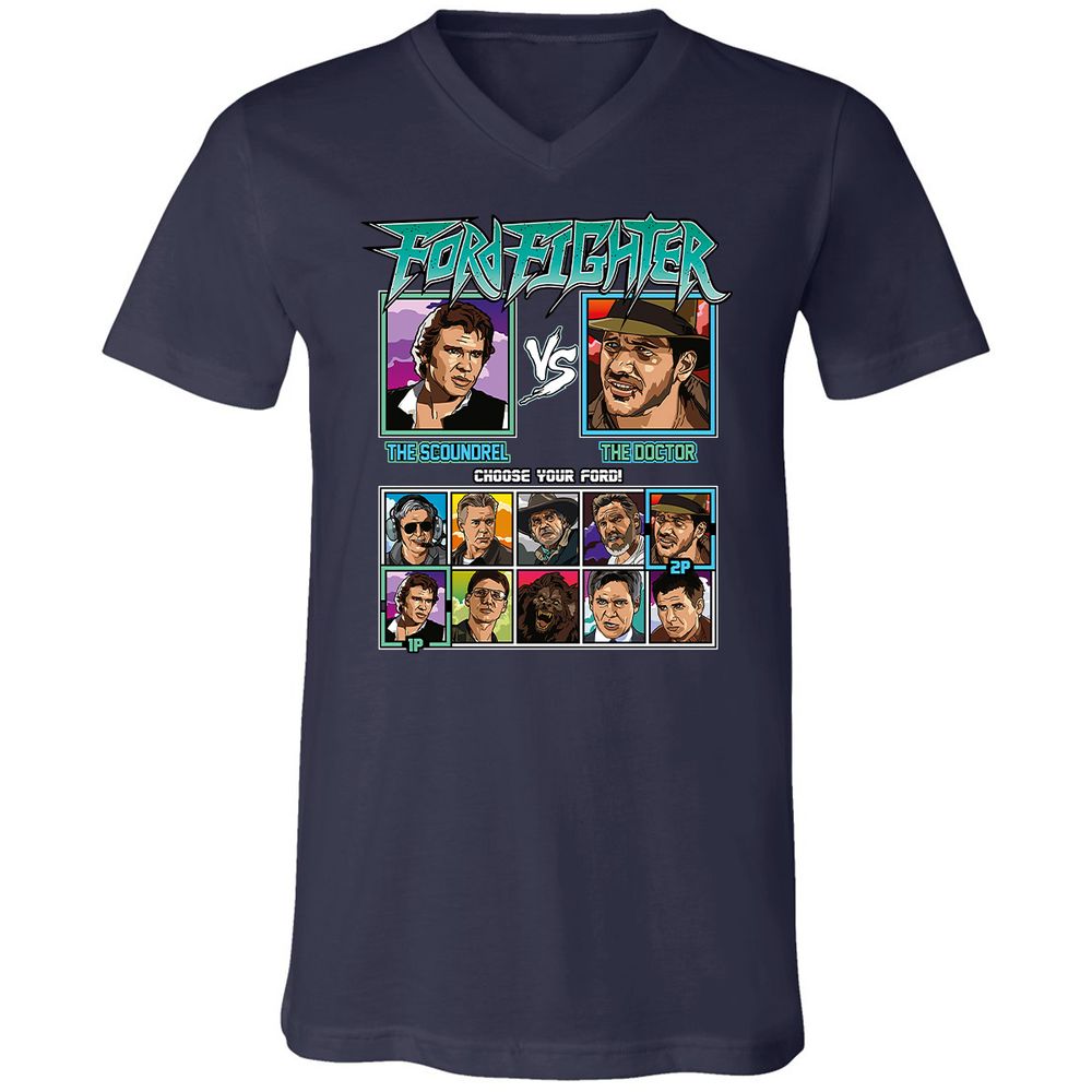 Unisex V-Neck T-Shirt - 5ZL2M52S - Navy - 2