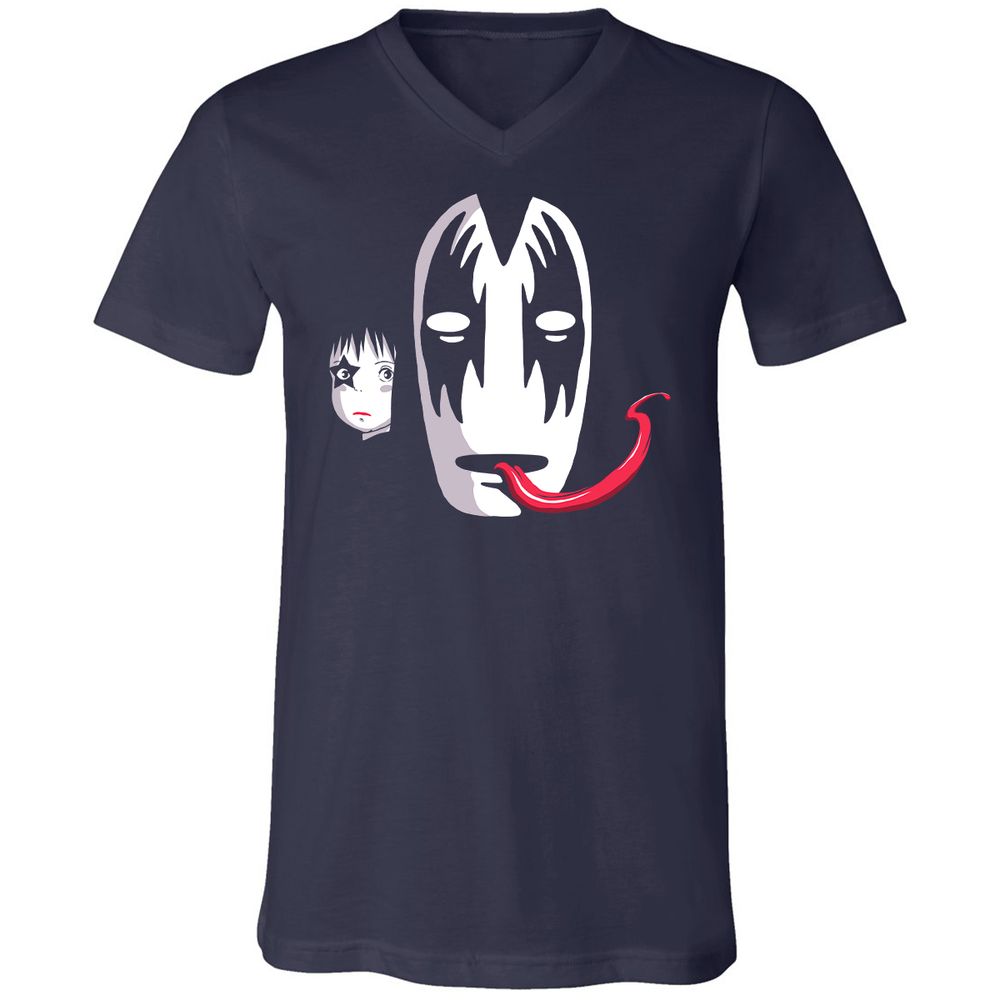 Unisex V-Neck T-Shirt - MSY57BFP - Navy - 2