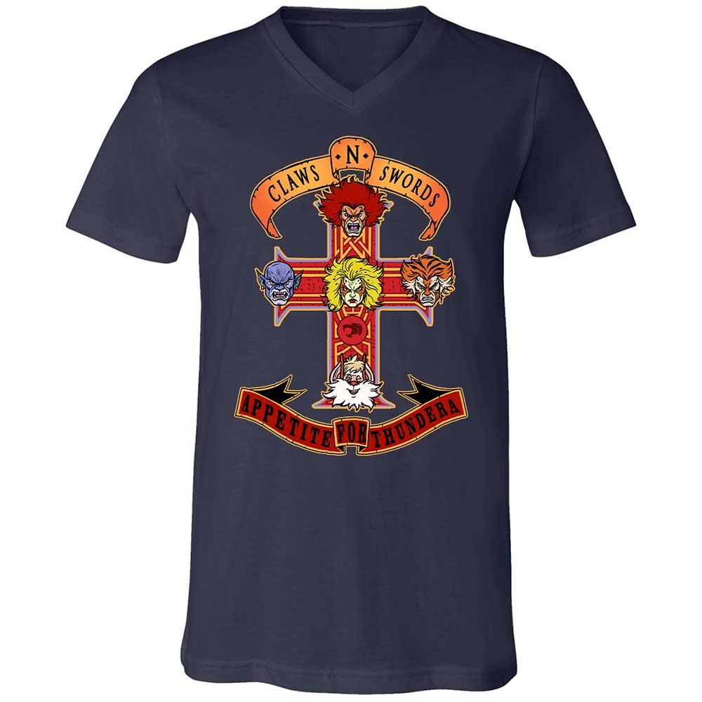 Unisex V-Neck T-Shirt - N34D6KRC - Navy - 2