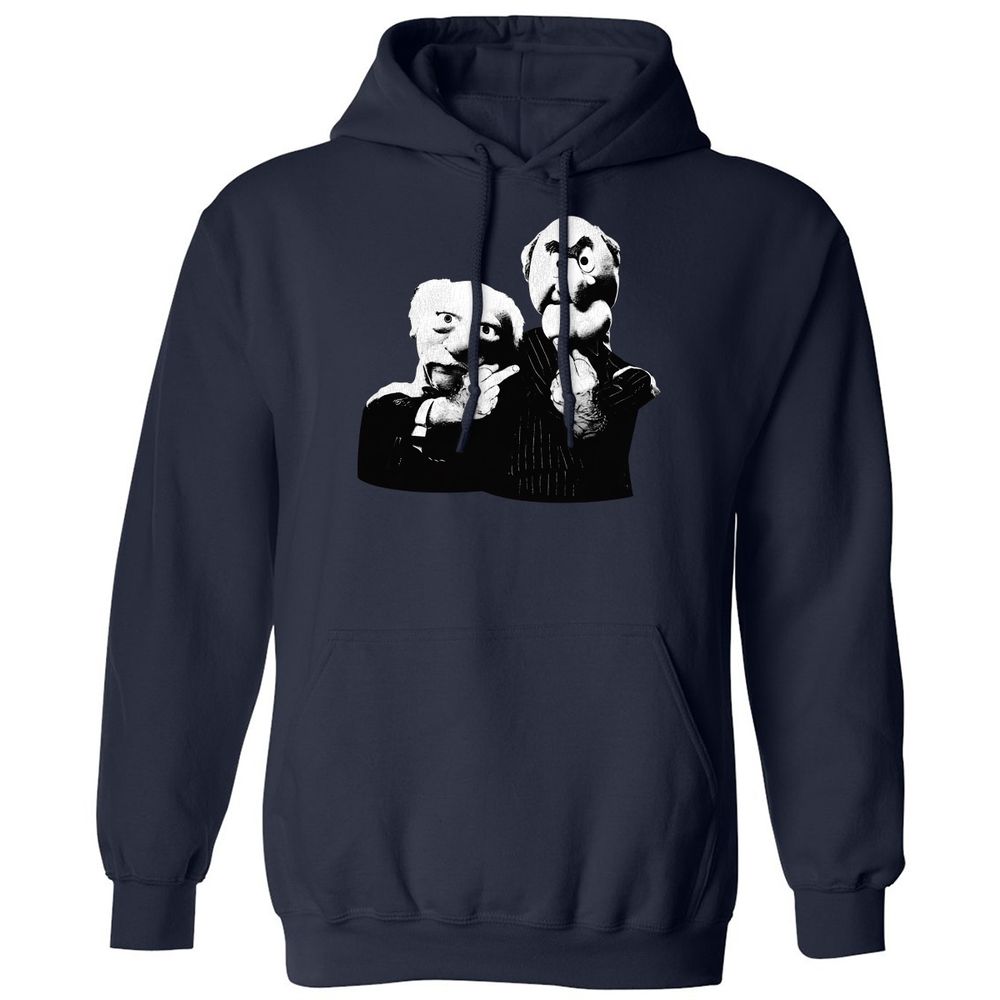 Statler and Waldorf Middle Finger - Navy - 2