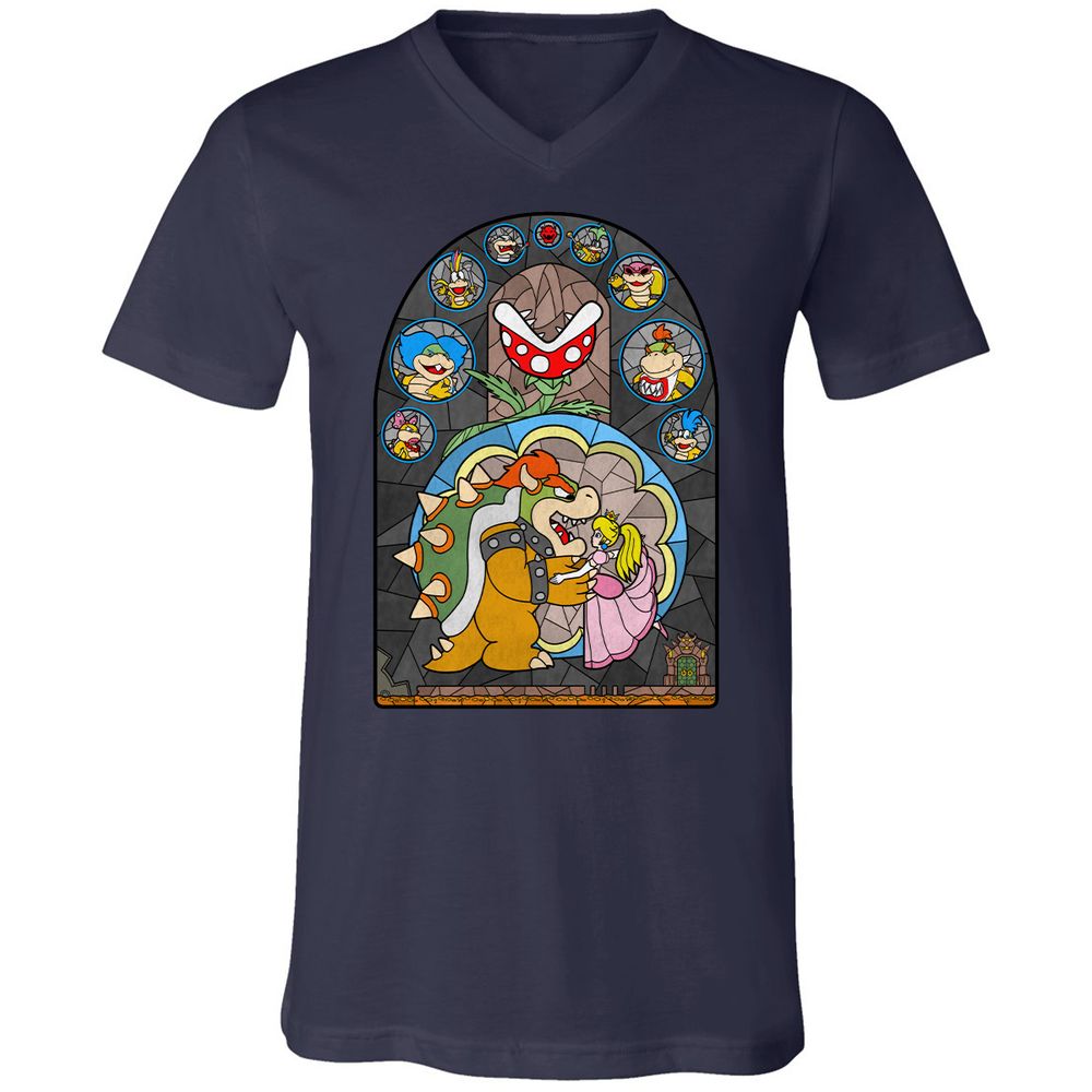 Unisex V-Neck T-Shirt - ZTB5GS8S - Navy - 2