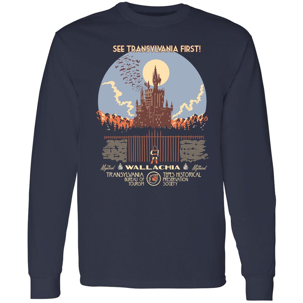 Long Sleeve T-Shirt - QWEKJ6XL - Navy - 2