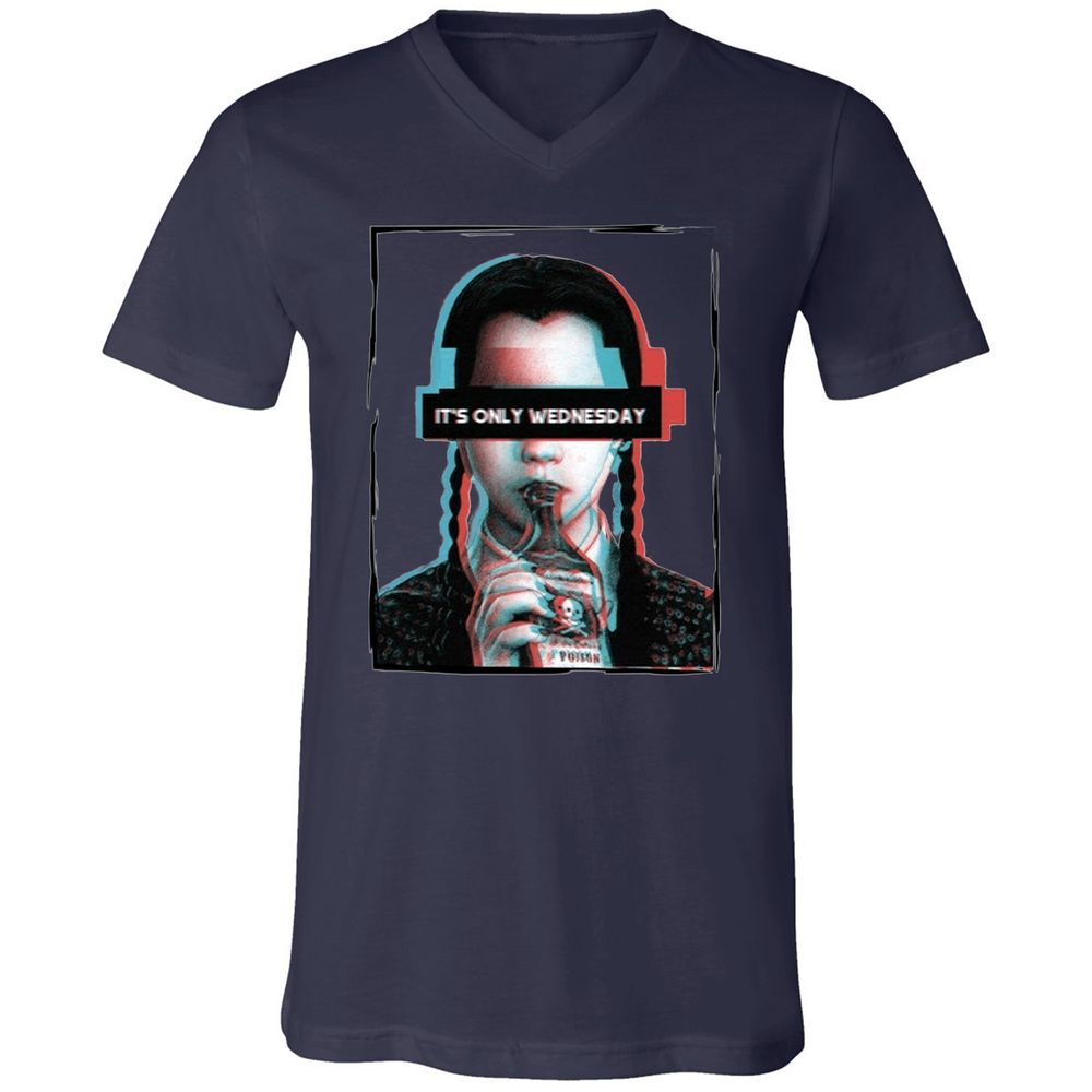 Unisex V-Neck T-Shirt - GTJQ179A - Navy - 2