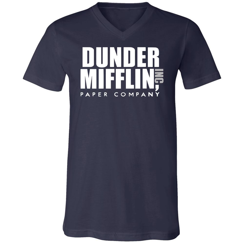 Unisex V-Neck T-Shirt - 69Q1TDTU - Navy - 2