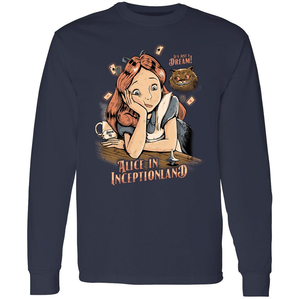 Long Sleeve T-Shirt - QA79C7K2 - Navy - 2