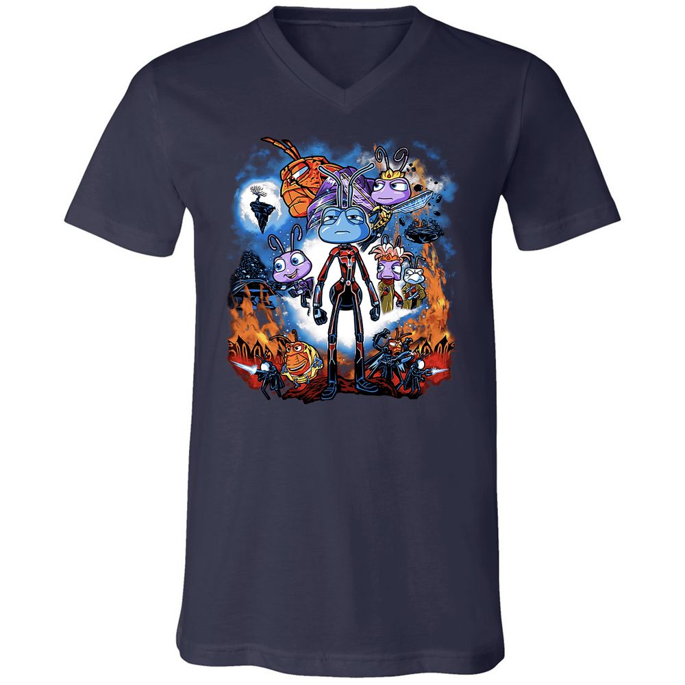 Unisex V-Neck T-Shirt - 5S83YZV3 - Navy - 2