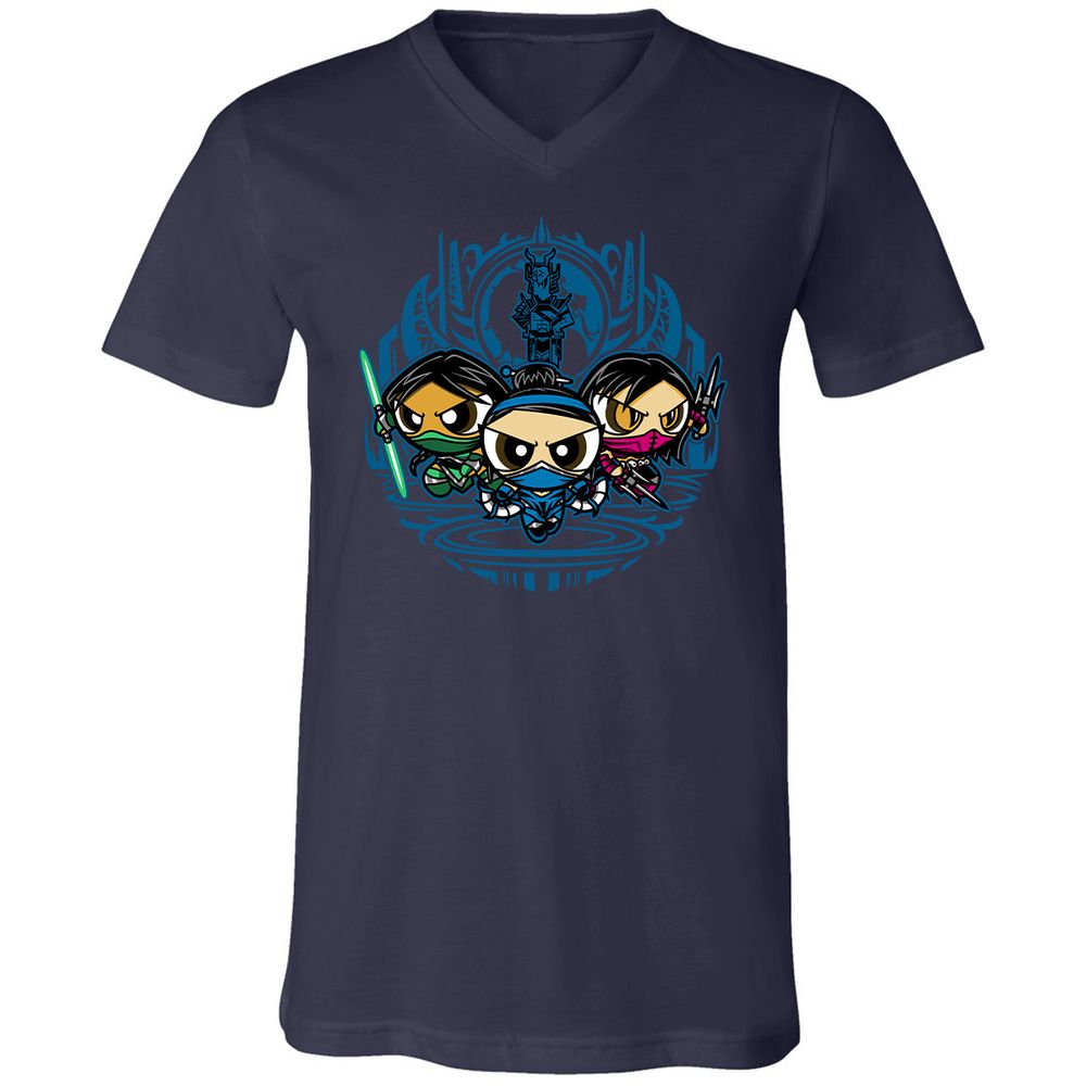 Unisex V-Neck T-Shirt - 1RF4BJFW - Navy - 2