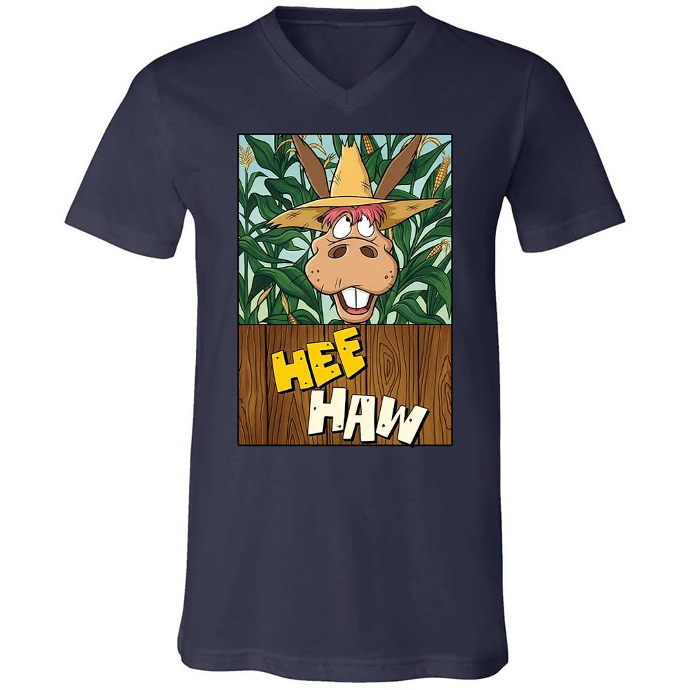 Unisex V-Neck T-Shirt - Z6A4QTDY - Navy - 2