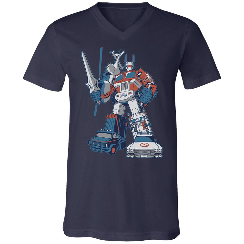 Unisex V-Neck T-Shirt - 7VBWGJM2 - Navy - 2