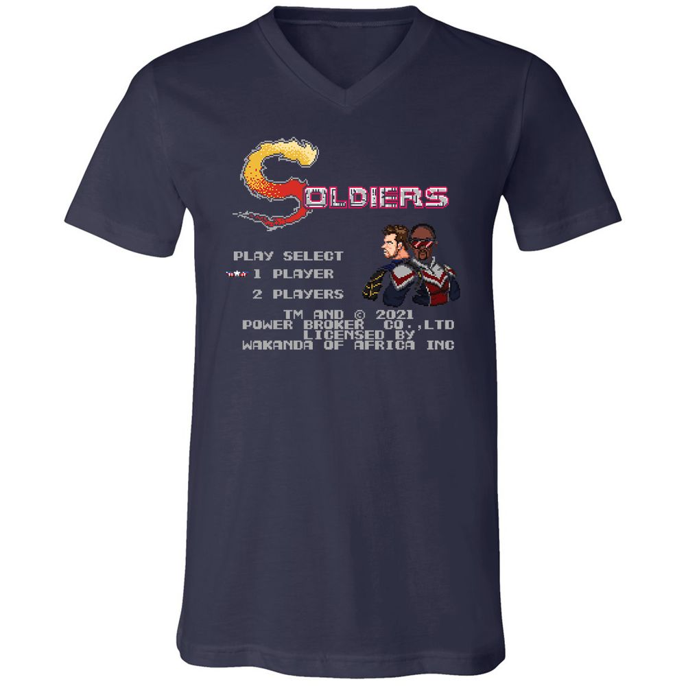 Unisex V-Neck T-Shirt - S1RBXH51 - Navy - 2