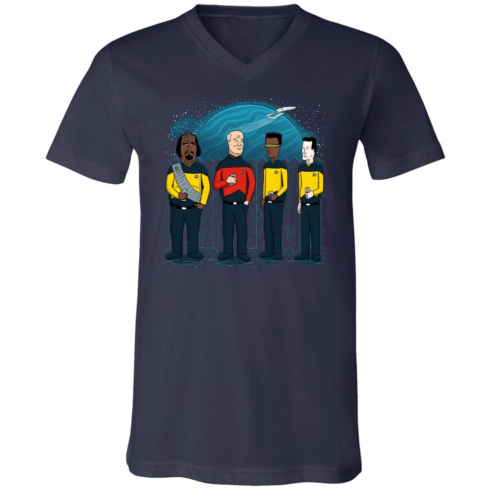 Unisex V-Neck T-Shirt - 5TUAWP2X - Navy - 2