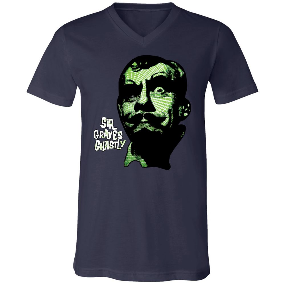 Unisex V-Neck T-Shirt - QP12M7GW - Navy - 2