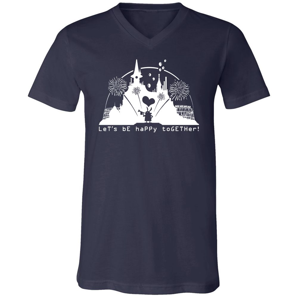 Unisex V-Neck T-Shirt - LAQ3359G - Navy - 2