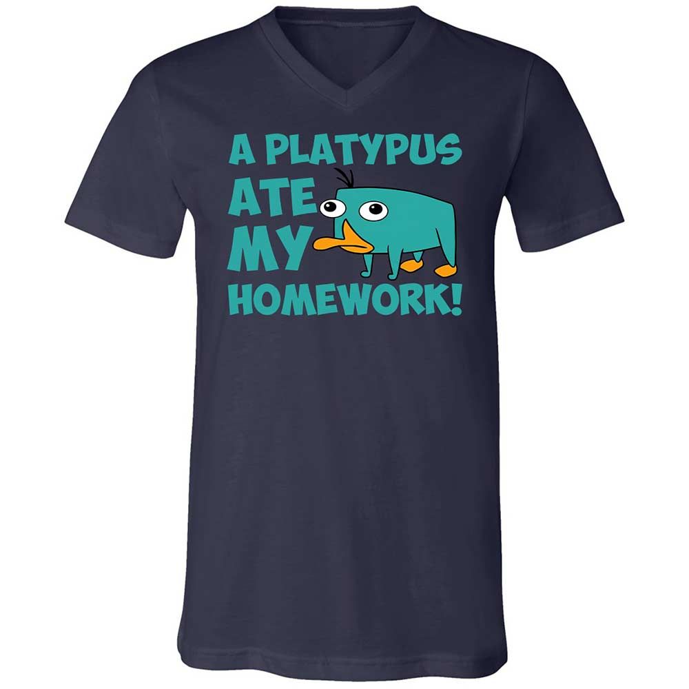 Unisex V-Neck T-Shirt - 5LF2ZZDD - Navy - 2