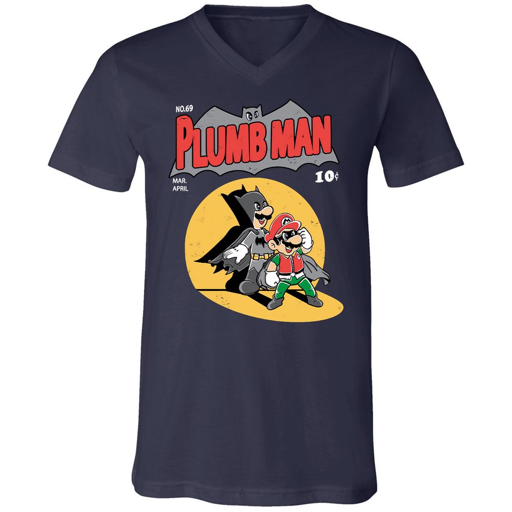 Unisex V-Neck T-Shirt - SNSMHH67 - Navy - 2