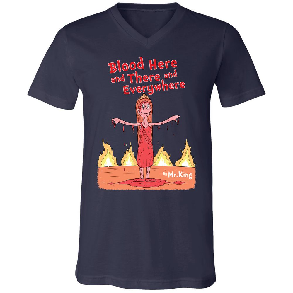 Unisex V-Neck T-Shirt - 1A67A2YN - Navy - 2