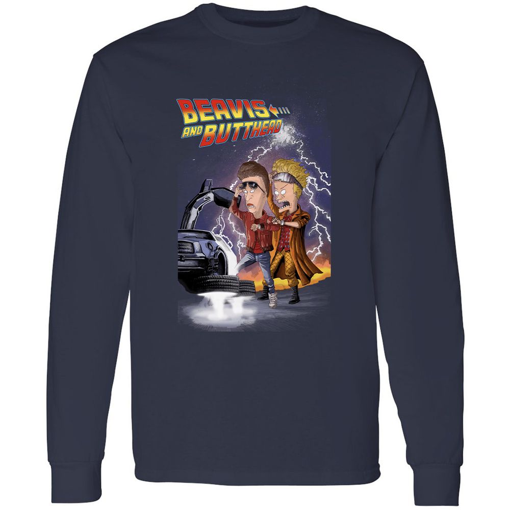 Long Sleeve T-Shirt - BJA8Y7GQ - Navy - 2