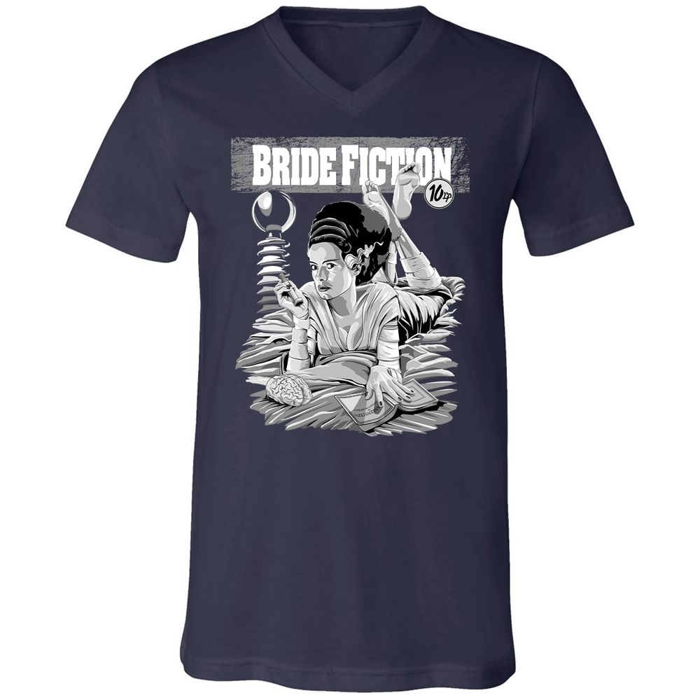 Unisex V-Neck T-Shirt - 733FYL3C - Navy - 2