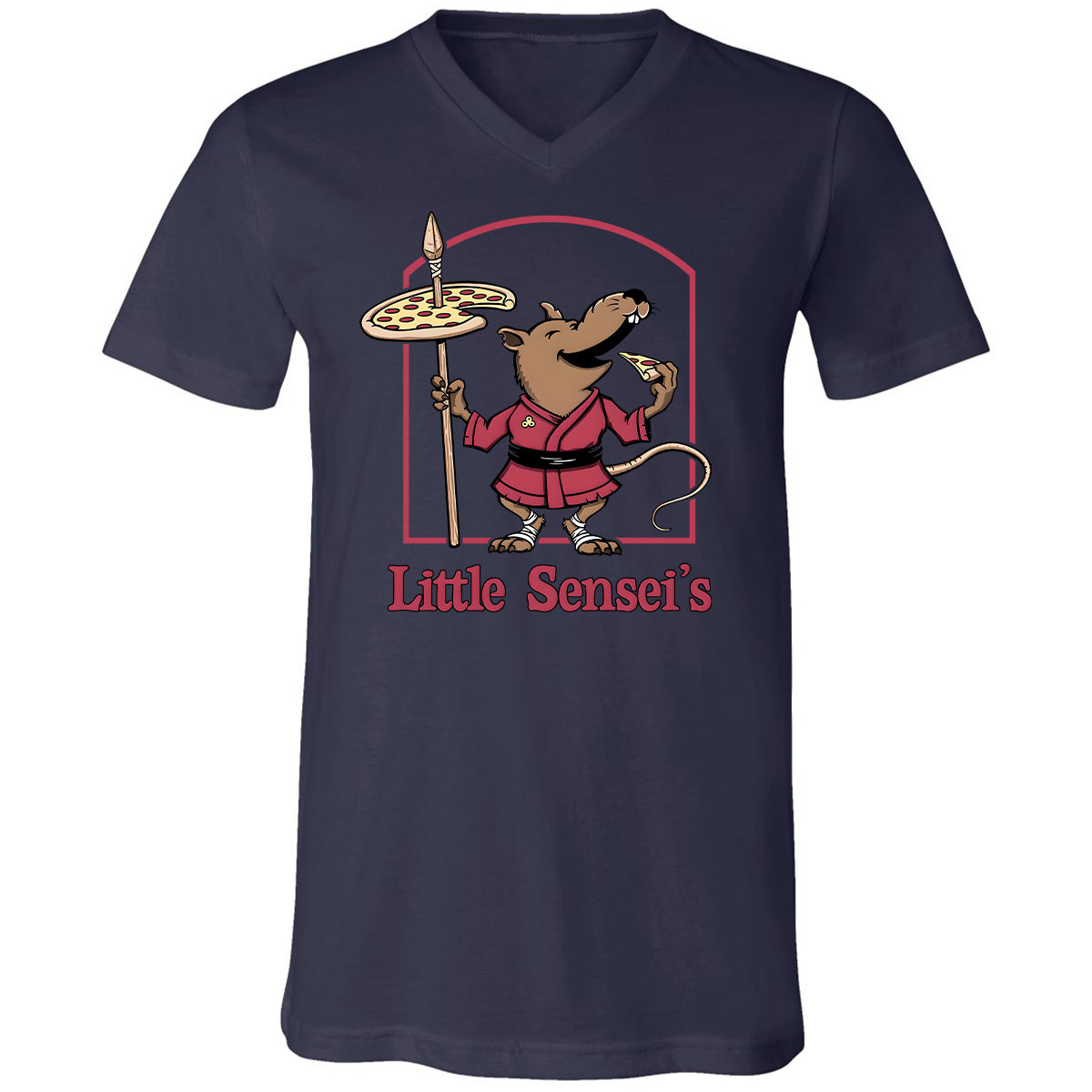 Unisex V-Neck T-Shirt - ZW3YDCCH - Navy - 2