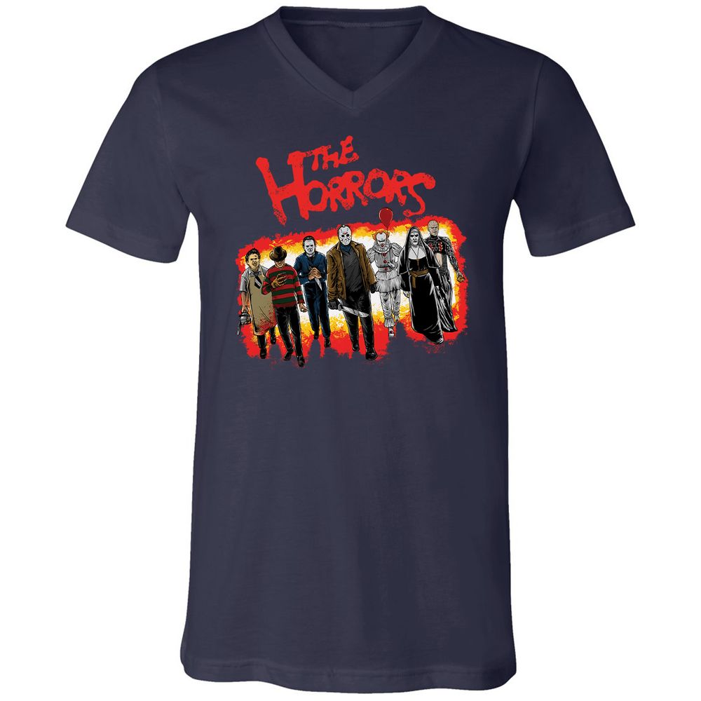 Unisex V-Neck T-Shirt - A8M44RH5 - Navy - 2